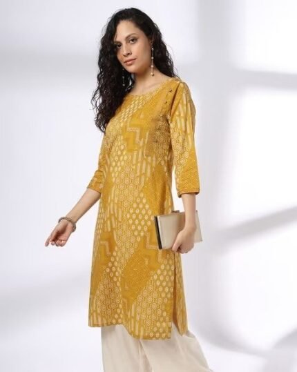 Women Printed Straight Kurta